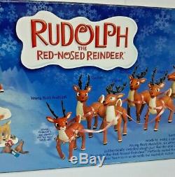 Rudolph the red nosed reindeer Santa, sleigh and reindeer team by Memory Lane