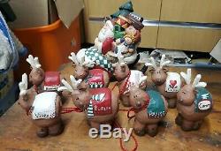 SANTA IN SLEIGH WITH 8 REINDEER Eddie Walker. Ltd Ed. Midwest of Cannon Falls