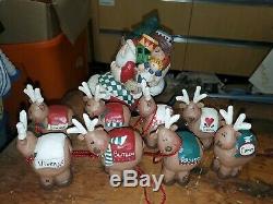 SANTA IN SLEIGH WITH 8 REINDEER Eddie Walker. Ltd Ed. Midwest of Cannon Falls
