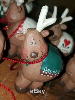 SANTA IN SLEIGH WITH 8 REINDEER Eddie Walker. Ltd Ed. Midwest of Cannon Falls
