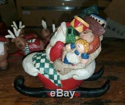 SANTA IN SLEIGH WITH 8 REINDEER Eddie Walker. Ltd Ed. Midwest of Cannon Falls