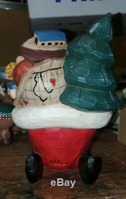 SANTA IN SLEIGH WITH 8 REINDEER Eddie Walker. Ltd Ed. Midwest of Cannon Falls
