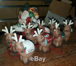 SANTA IN SLEIGH WITH 8 REINDEER Eddie Walker. Ltd Ed. Midwest of Cannon Falls