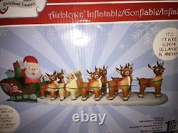 SANTA IN SLEIGH With RUDOLPH Reindeer Games 17.5 ft Long Christmas Inflatable NIB