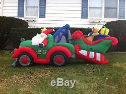 SANTA TOWING TOW TRUCK LAWN BLOW UP INFLATABLE REINDEER GIFTS SLEIGH LARGE