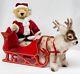 Steiff 1990 Friends Of Christmas Santa With His Reindeer And Sleigh Nwb L/e