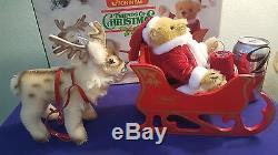 STEIFF Friends Of Christmas SANTA SLEIGH & REINDEER Teddy Bear 0118,00 1159/6000