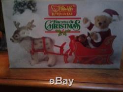 STEIFF Friends of Christmas Santa Bear, Sleigh, Reindeer, Limited Edition 6000