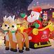 Sungift Christmas Inflatable Santa Sleigh And Reindeer, 6 Ft Blow Up Santa Cl