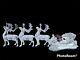 Swarovski Crystal 3 Reindeer 214821 And Santa's Sleigh 205165 Christmas Mint