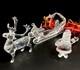 Swarovski Crystal Santa Claus, Reindeer, Sleigh 214821 + 205165 + 211362