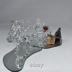 SWAROVSKI Figurines Lot Santa, Sleigh, Reindeer +Tree 205165, 214821, 266945