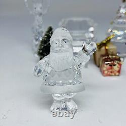 SWAROVSKI Figurines Lot Santa, Sleigh, Reindeer +Tree 205165, 214821, 266945