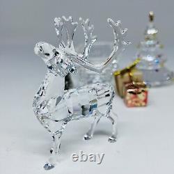 SWAROVSKI Figurines Lot Santa, Sleigh, Reindeer +Tree 205165, 214821, 266945