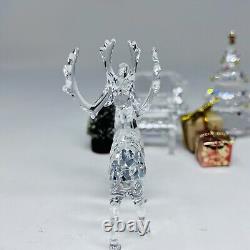 SWAROVSKI Figurines Lot Santa, Sleigh, Reindeer +Tree 205165, 214821, 266945