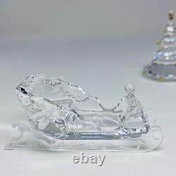 SWAROVSKI Figurines Lot Santa, Sleigh, Reindeer +Tree 205165, 214821, 266945