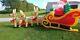 Santa And Sleigh And Reindeer Christmas Yard Inflatable Airblown Inflatable