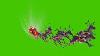 Santa Claus On A Sleigh With Christmas Reindeer Animation In Front Of Green Screen