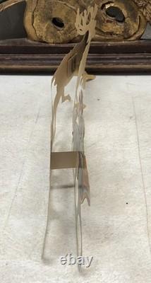 Santa Claus Reindeer Children in Sleigh Die Cut Scrap Large L19