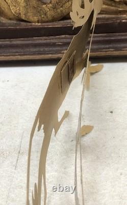 Santa Claus Reindeer Children in Sleigh Die Cut Scrap Large L19