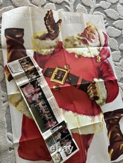 Santa Claus Sleigh 8 Reindeer OUTDOOR wood Pattern Mrs Original HUGE Vintage HTF