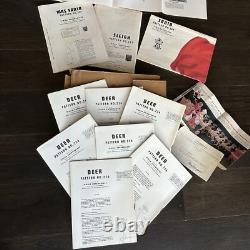 Santa Claus Sleigh 8 Reindeer OUTDOOR wood Pattern Mrs Original HUGE Vintage HTF