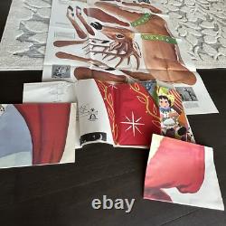 Santa Claus Sleigh 8 Reindeer OUTDOOR wood Pattern Mrs Original HUGE Vintage HTF