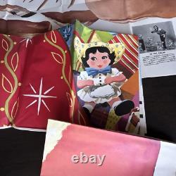 Santa Claus Sleigh 8 Reindeer OUTDOOR wood Pattern Mrs Original HUGE Vintage HTF