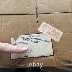 Santa Claus Sleigh 8 Reindeer OUTDOOR wood Pattern Mrs Original HUGE Vintage HTF