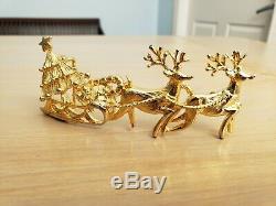 Santa Claus Tree Sleigh Reindeer Vintage MIMI DI N Christmas Figural Belt Buckle