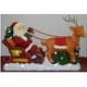Santa Claus On Sled With Reindeer Musical Lighted Figurine 33 X 13 X 20 Inch