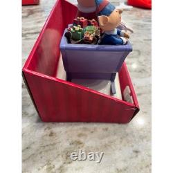 Santa Claus on Sled with Rudolph the red nose Reindeer Musical Lighted Figurine