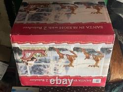 Santa In Sleigh With 2- Reindeers