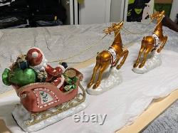 Santa In Sleigh With 2- Reindeers