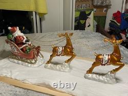 Santa In Sleigh With 2- Reindeers