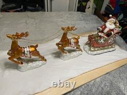 Santa In Sleigh With 2- Reindeers