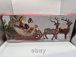 Santa In Sleigh With 2 Reindeers Christmas Decoration