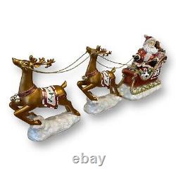 Santa In Sleigh With 2 Reindeers Christmas Decoration Costco Exclusive