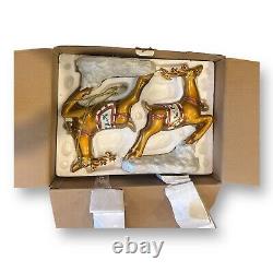 Santa In Sleigh With 2 Reindeers Christmas Decoration Costco Exclusive
