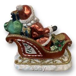 Santa In Sleigh With 2 Reindeers Christmas Decoration Costco Exclusive
