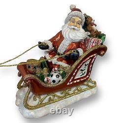 Santa In Sleigh With 2 Reindeers Christmas Decoration Costco Exclusive