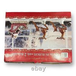 Santa In Sleigh With 2 Reindeers Christmas Decoration Costco Exclusive