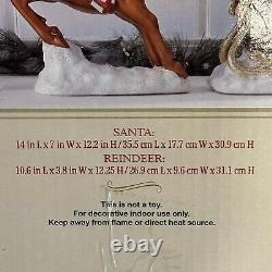Santa In Sleigh With 2 Reindeers Christmas Decoration Costco Exclusive