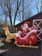 Santa In Sleigh With Reindeer 8ft Long Gemmy Inflatable