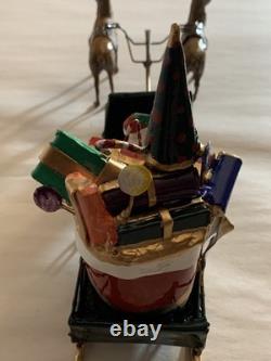 Santa In Sleigh with Bag Of Presents reindeer Barclay Manoil Jags Toy Conversion