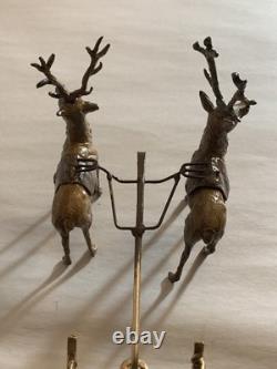 Santa In Sleigh with Bag Of Presents reindeer Barclay Manoil Jags Toy Conversion