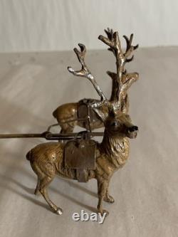 Santa In Sleigh with Bag Of Presents reindeer Barclay Manoil Jags Toy Conversion