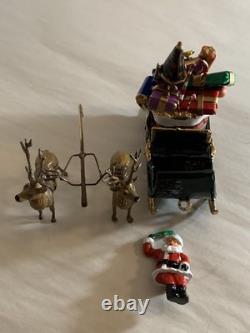 Santa In Sleigh with Bag Of Presents reindeer Barclay Manoil Jags Toy Conversion