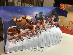 Santa Musical Sleigh Rudolph the Red Nosed Reindeer Display Stand Play Set