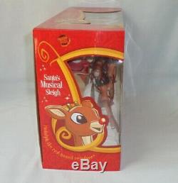 Santa Musical Sleigh Rudolph the Red Nosed Reindeer Display Stand Play Set 2009